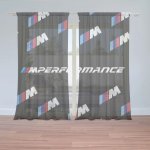 Sablio Záclony MPERFORMANCE černý vzor: 2ks 150x250cm – Hledejceny.cz