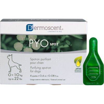 Dermoscent PYO spot-on pes do 10 kg 4 x 0,6 ml – Hledejceny.cz