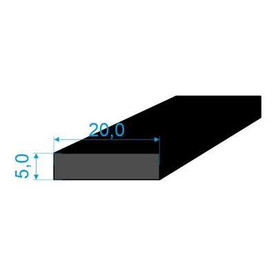 0596052 Pryžový profil 5x20mm, EPDM 70°Sh obdélníkový – Zboží Dáma