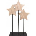 Anděl Přerov Hvězdy dřevěné na kovovém podstavci 28 x 40 x 10 cm – Hledejceny.cz
