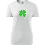 Bílé dámské tričko s čtyřlístkem dárek pro kolegyni dárek pro kamarádku – Zboží Dáma