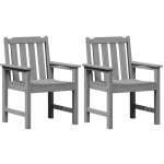 OMAXI 890405 Zahradní jídelní židle 2 ks Světle šedá 65.5 x 59 x 88cm Plast – Hledejceny.cz