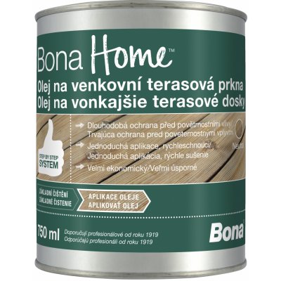 Bona home Olej na venkovní terasová prkna 0,75 l Bezbarvý – Zboží Mobilmania