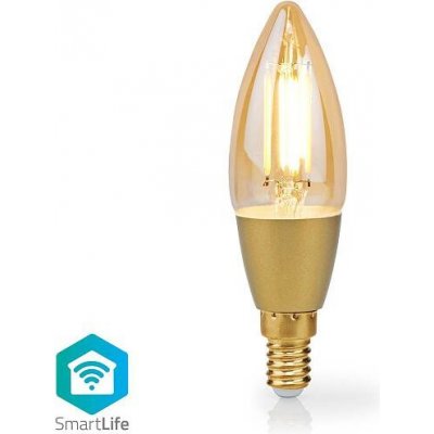 SmartLife LED žárovka Wi-Fi E14 470 lm 4.9 W Teplá Bílá 1800 3000 K Sklo Android IOS Svíčka – Hledejceny.cz