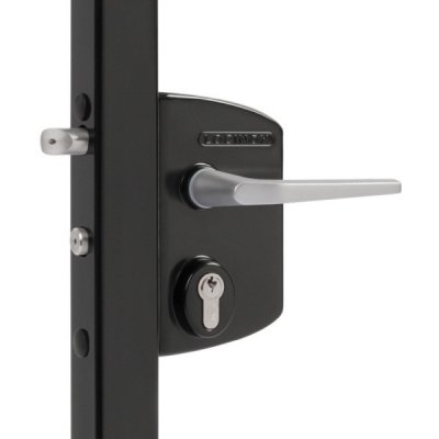 Průmyslový zámek LOCINOX LAKQ U2 | pro hranatý profil 40-60 mm | černá RAL 9005