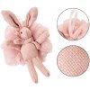 Mycí houba a žínka Flamenco Mystique Silikonová houbová koule na mokré mytí těla Bunny XL 15 cm s volánky