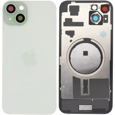 Kryt Apple iPhone 15 Plus Sklo Zadního Housingu + Sklíčko Kamery + Kovová Destička + Magsafe Magnet zelený – Zboží Mobilmania