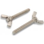 INOX DIN 316 křídlový šroub, americká forma, nerez A2 Varianta: DIN 316 křídlový šroub, americká forma, nerez A2 M4X10 – Sleviste.cz