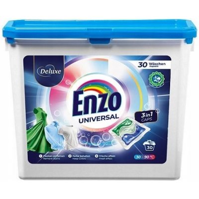 Enzo Deluxe Universal gelové kapsle na praní 3v1 30 PD – Zboží Mobilmania