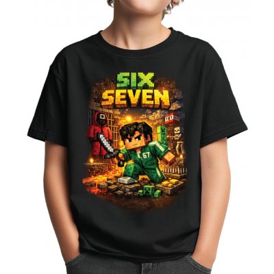 Fajntričko Kids tričko 67 six seven Minecraft style – Hledejceny.cz