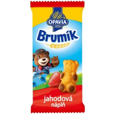 Opavia Brumík Jablečno-jahodová náplň jemné pečivo 30 g – Zbozi.Blesk.cz