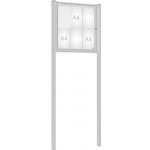 PROCITY Venkovní elegantní vitrína Tradition, 6 x A4, včetně sloupků, elox – Zboží Živě