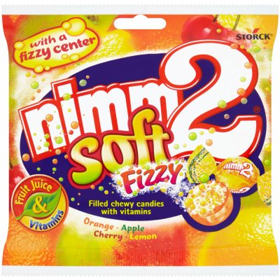 Nimm2 Soft Fizzy Ovocné žvýkací bonbóny s vitamíny a šumivou náplní 90 g – Zbozi.Blesk.cz