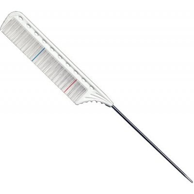 Y.S. Park tupírovací hřeben s ryskou a kovovou špičkou bílý GT12 225 mm – Sleviste.cz