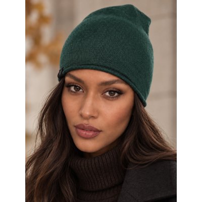 Fashionweek Dámská čepice beanie z viskózy s ozdobným logem S2923 Zelená – Hledejceny.cz
