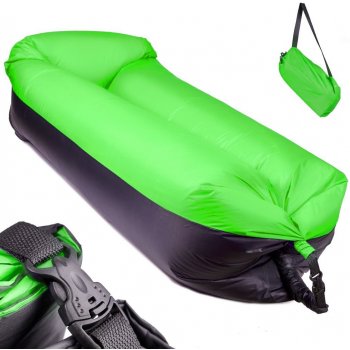 Kik Lazy Bag černo-zelená 185x70cm KX5566_1