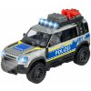 Auta, bagry, technika Majorette Autíčko policejní Land Rover Police se zvukem a světlem délka 12,5 cm