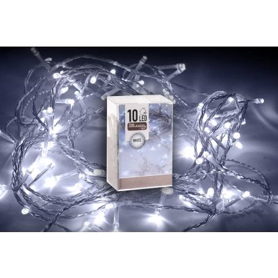 Euro Habitat Vnitřní LED řetěz - 10 LED, studená bílá, 1 m, na baterie – Hledejceny.cz