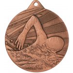 Designová kovová medaile Plavání Bronz 5 cm – Zboží Dáma