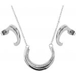 BM Jewellery Dámský set náušnice a řetízek s přívěškem se zirkony z chirurgické oceli S847140 – Sleviste.cz