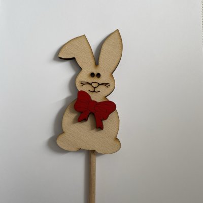 Dřevěný zajíc 11 cm na zápichu – Zboží Dáma
