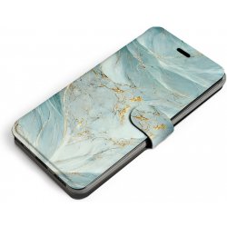 Pouzdro Mobiwear Flip Huawei P30 Pro - VP34S Zelenkavý a zlatavý mramor