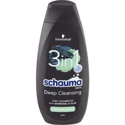 Schwarzkopf Schauma Men šampon na vlasy Deep Cleansing 3v1 400 ml – Zbozi.Blesk.cz