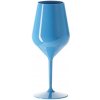 Sklenice Gold Plast Plastový zbitný modrý pohár na víno a koktejly TT 470 ml