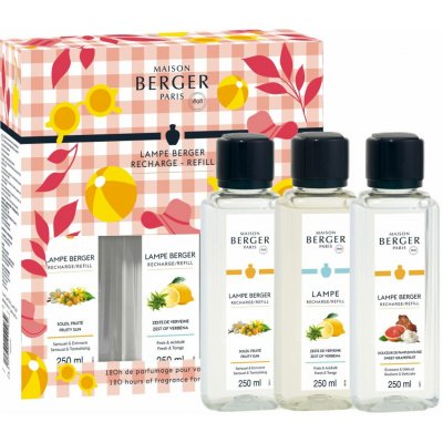 Maison Berger Paris náplň do katalytické lampy Slunečné ovoce sladký grapefuit verbena 3 x 250 ml – Hledejceny.cz