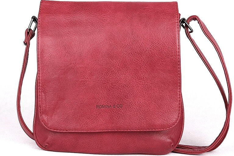 Romina & Co malá tmavěčervená crossbody kabelka F21 s klopou