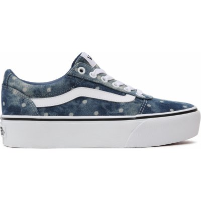 Vans dámská rekreační obuv WM Ward Platform Denim Dots moonlight blue/white