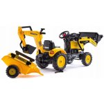 FALK Šlapací traktor 2076N Komatsu s nakladačem rypadlem a vlečkou – Hledejceny.cz