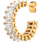 Franco Bene Kruhové pozlacené Crystal náušnice 2917 – Zboží Mobilmania