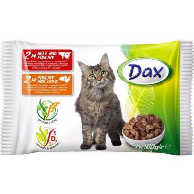 Dax Cat hovězí drůbeží 4 x 100 g