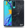 Pouzdro a kryt na mobilní telefon Huawei Picasee silikonové Huawei P30 - Black marble čiré