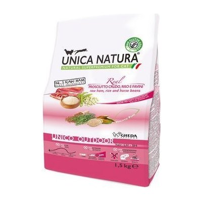 Unica Natura Cat Outdoor Raw Ham rice and beans 1,5 kg – Zboží Mobilmania