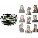 multifunkční šátek pružný bezešvý maskáčový zelená maskáčová – Zboží Dáma