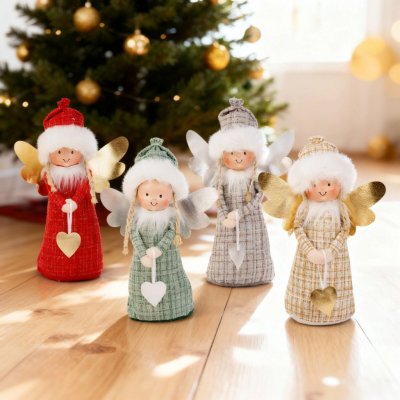 Family Dekorační textilní panenka anděl 30 cm - 1 kus – Hledejceny.cz
