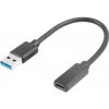 usb kabel Lanberg AD-UC-UA-03 USB-C (F) 3.1 na USB-A (M), 15m, černý