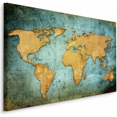 MyBestHome BOX Plátno Mapa Světa V Módní Edici Varianta: 30x20