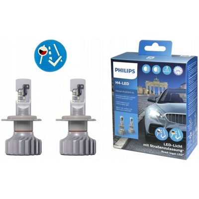 Philips H4 12V 18W P43t Ultinon Pro6000 LED 5800K se silniční homologací 2ks. – Sleviste.cz
