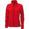 Dámská sportovní bunda James Nicholson Structure Fleece Jacket červená