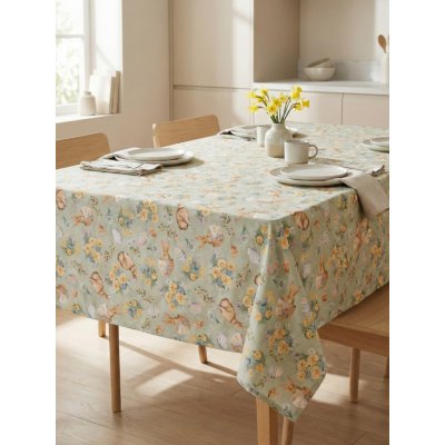 MKLuzkoviny.cz Velikonoční hranatý ubrus Zajíčci zelený 120x120cm – Hledejceny.cz