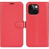 Pouzdro a kryt na mobilní telefon Apple Pouzdro AppleMix Apple iPhone 15 Plus - stojánek - umělá kůže - červené