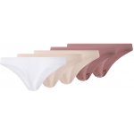 esmara Dámské kalhotky Tanga 5 kusů růžová béžová bílá – Zboží Mobilmania
