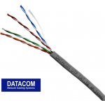 Datacom 1363 UTP drát CAT5E PVC, 50m, šedý – Zboží Mobilmania