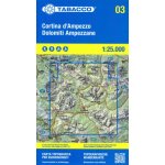 Cortina d´Ampezzo e Dolomiti Ampezzane 1:25 000 turistická mapa TABACCO #03 – Sleviste.cz