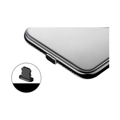 Kryt Apple iPhone záslepka konektoru Lightning Aluminium černá – Zboží Živě
