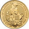 Royal Mint Zlatá mince Black Bull Queens Beasts 2018 1/4 oz