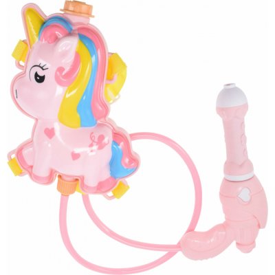 H&L Vodní pistole s batohem AquaFun jednorožec růžový 20 cm – Sleviste.cz